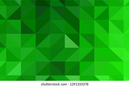 Light Green vector triangle mosaic cover. A sample with polygonal shapes. Completely new template for your banner.