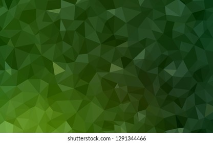 Light Green vector triangle mosaic background. Elegant bright polygonal illustration with gradient. Polygonal design for your web site.