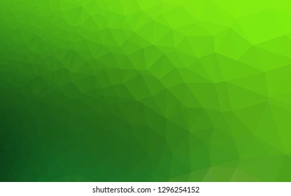 Light Green vector triangle mosaic texture. Brand new colorful illustration in with gradient. The best triangular design for your business.