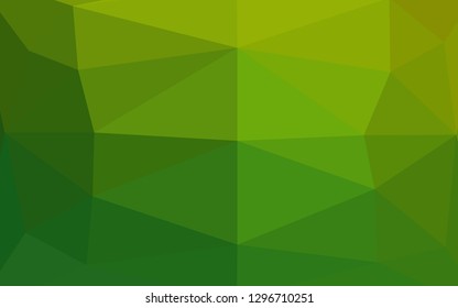 Light Green vector triangle mosaic template. A completely new color illustration in a vague style. New texture for your design.