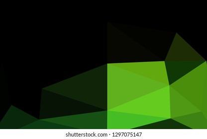 Light Green vector triangle mosaic cover. Colorful abstract illustration with gradient. Template for your brand book.