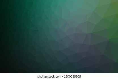 Light Green vector triangle mosaic template. Colorful illustration in abstract style with gradient. Triangular pattern for your business design.