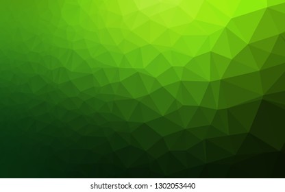 Light Green vector triangle mosaic texture. Colorful abstract illustration with gradient. Brand new design for your business.