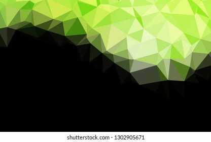 Light Green vector triangle mosaic template. A vague abstract illustration with gradient. Elegant pattern for a brand book.