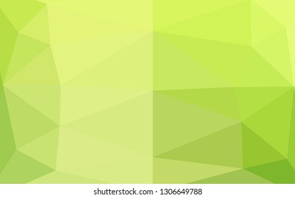 Light Green vector triangle mosaic template. Colorful illustration in Origami style with gradient.  The best triangular design for your business.