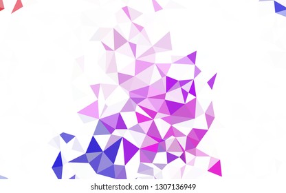 Light Green vector triangle mosaic texture. Geometric illustration in Origami style with gradient.  Brand new design for your business.