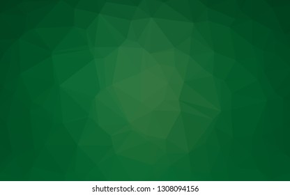 Light Green vector triangle mosaic template. A sample with polygonal shapes. Textured pattern for background.