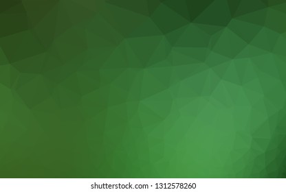 Light Green vector triangle mosaic texture. An elegant bright illustration with gradient. Elegant pattern for a brand book.