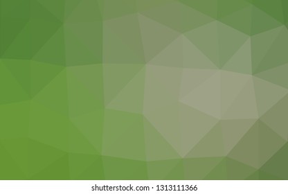 Light Green vector triangle mosaic texture. Geometric illustration in Origami style with gradient. Completely new template for your business design.