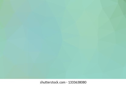 Light Green vector triangle mosaic cover. Colorful illustration in Origami style with gradient.  The best triangular design for your business.