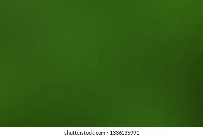 Light Green vector triangle mosaic cover. A vague abstract illustration with gradient. New texture for your design.