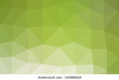 Light Green vector triangle mosaic texture. Shining illustration, which consist of triangles. Elegant pattern for a brand book.