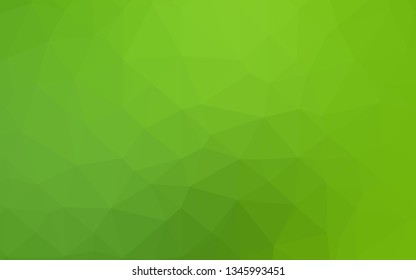 Light Green vector triangle mosaic cover. Shining colored illustration in a Brand new style. Polygonal design for your web site.