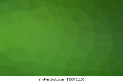 Light Green vector triangle mosaic texture. Colorful illustration in abstract style with gradient. Brand new design for your business.