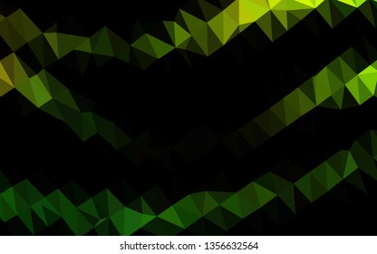 Light Green vector triangle mosaic texture. Colorful illustration in Origami style with gradient.  Textured pattern for background.