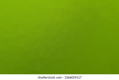 Light Green vector triangle mosaic texture. A vague abstract illustration with gradient. Template for a cell phone background.