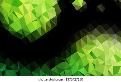 Light Green vector triangle mosaic cover. Shining colored illustration in a Brand new style. Completely new design for your business.