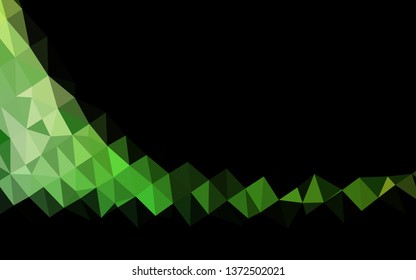 Light Green vector triangle mosaic cover. Shining colored illustration in a Brand new style. Template for your brand book.