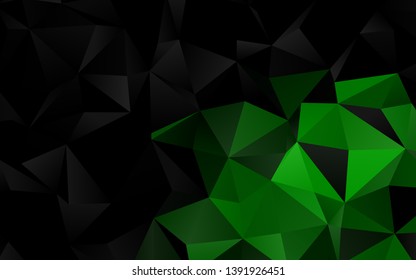 Light Green vector triangle mosaic texture. Shining illustration, which consist of triangles. Polygonal design for your web site.