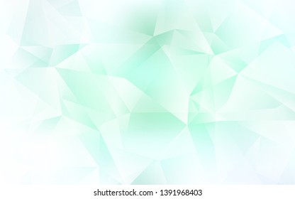 Light Green vector triangle mosaic texture. Shining colorful illustration with triangles. Polygonal design for your web site.