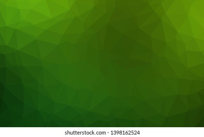Light Green vector triangle mosaic texture. Brand new colorful illustration in with gradient. Textured pattern for background.