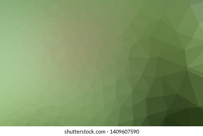 Light Green vector triangle mosaic cover. A sample with polygonal shapes. Template for a cell phone background.