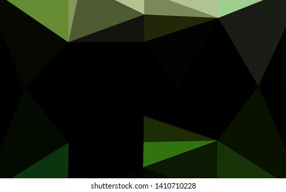 Light Green vector triangle mosaic texture. Brand new colorful illustration in with gradient. The best triangular design for your business.