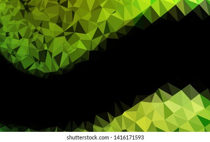Light Green vector triangle mosaic cover. Glitter abstract illustration with an elegant design. New texture for your design.