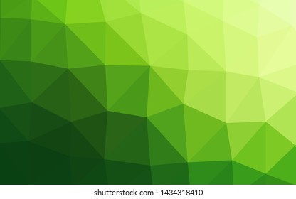Light Green vector triangle mosaic cover. Colorful illustration in abstract style with gradient. Elegant pattern for a brand book.