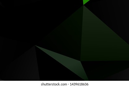Light Green vector triangle mosaic cover. Geometric illustration in Origami style with gradient. Template for your brand book.