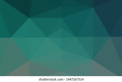 Light Green vector triangle mosaic cover. Shining colored illustration in a Brand new style. Triangular pattern for your business design.