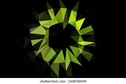Light Green vector triangle mosaic texture. Geometric illustration in Origami style with gradient. Brand new design for your business.