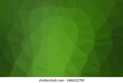 Light Green vector triangle mosaic cover. Triangular geometric sample with gradient.  Triangular pattern for your business design.