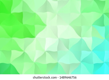 Light Green vector triangle mosaic texture. A completely new color illustration in a polygonal style. A new texture for your web site.