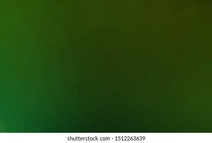 Light Green vector triangle mosaic template. A completely new color illustration in a vague style. Completely new template for your business design.