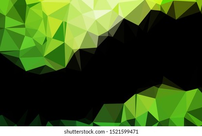 Light Green vector triangle mosaic cover. A completely new color illustration in a vague style. Brand new design for your business.