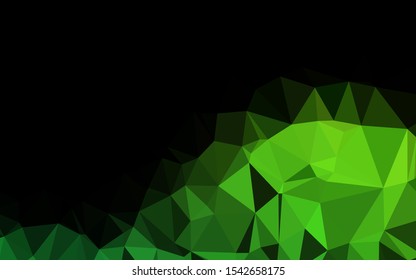 Light Green vector triangle mosaic texture. Shining illustration, which consist of triangles. Textured pattern for background.