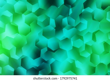 Light Green vector triangle mosaic texture. Modern abstract illustration with triangles. A completely new design for your leaflet.