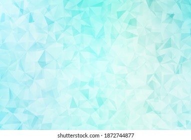 Light Green vector triangle mosaic background. A completely new color illustration in a polygonal style. Completely new template for your banner.