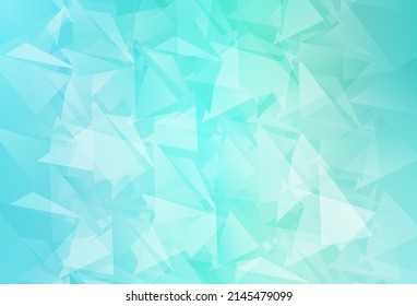 Light Green vector triangle mosaic background. Shining colorful illustration with triangles. Completely new template for your banner.