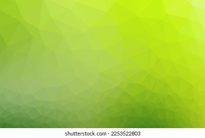 Light Green vector triangle mosaic texture. Colorful illustration in abstract style with gradient. Completely new template for your business design.