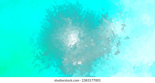 Light green vector triangle mosaic design. Elegant abstract illustration with gradient triangles. Background for mobile phones.