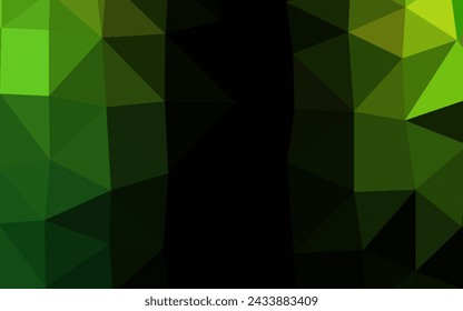 Light Green vector triangle mosaic texture. A sample with polygonal shapes. Completely new template for your business design.