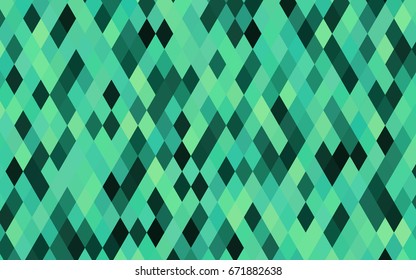 Light Green vector triangle mosaic background. A completely new color illustration in a vague style. The completely new template can be used for your brand book.