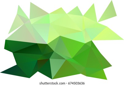 Light Green vector triangle mosaic pattern. Colorful abstract illustration with gradient. The elegant pattern can be used as part of a brand book.