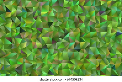 Light Green vector triangle mosaic template. An elegant bright illustration with gradient. Triangular pattern for your business design.