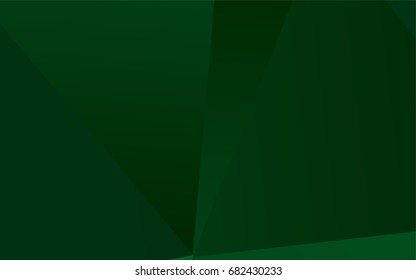 Light Green vector triangle mosaic pattern. Glitter abstract illustration with an elegant design. A completely new design for your business.