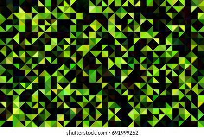 Light Green vector triangle mosaic pattern. An elegant bright illustration with gradient. Brand-new style for your business design.