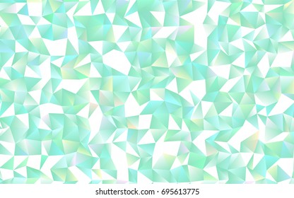 Light Green vector triangle mosaic template. Shining colored illustration in a brand-new style. A completely new template for your business design.