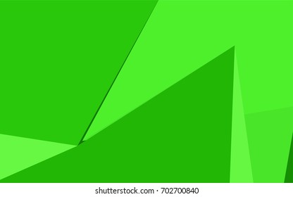Light Green vector triangle mosaic template. Creative illustration in halftone style with gradient. The textured pattern can be used for background.